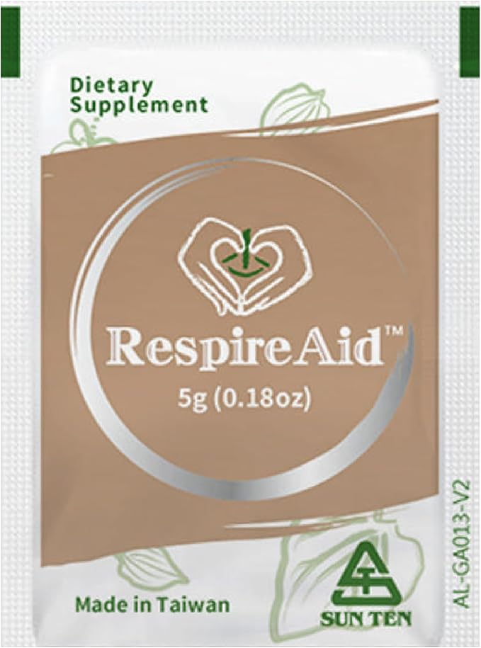 Sun Ten RespireAid™ All-Natural Lung Cleanse &amp Detox. Contains Natural Herbal Properties to Support Healthy Lung Function &amp Breathing. 50g (10 sachets) 5g per Sachet