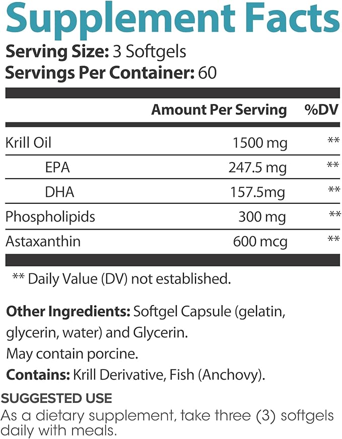 Lumen Naturals Krill Oil for Women – with EPA DHA &amp Phospholipids – 180 Softgels – 60 Servings – Non-GMO Gluten-Free and Made for Daily Wellness Support (180 Count (Pack of 1))