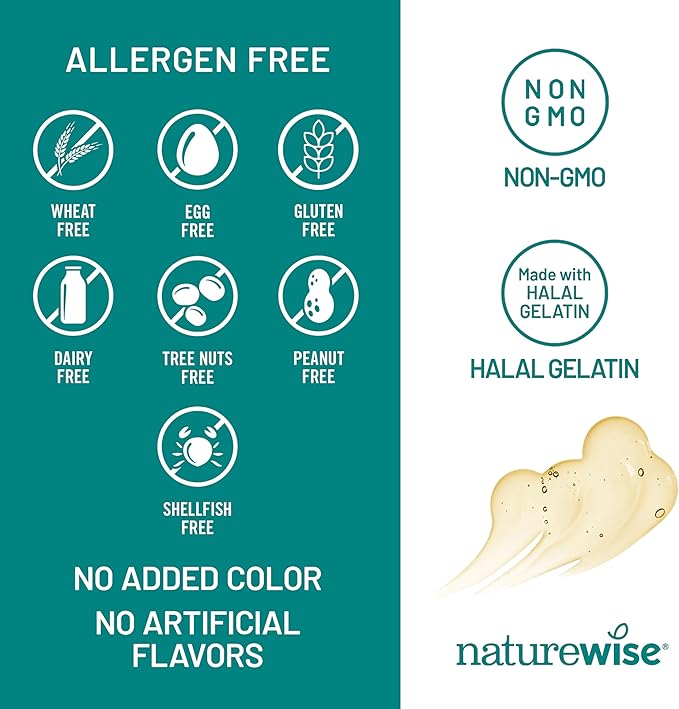 NatureWise Curcumin Turmeric 2250mg w/Black Pepper 95% Curcuminoids Capsules 180 Count + Omega 3 Fish Oil 1000mg 60 Count - Bundle for Immune &amp Heart Health Support - Gluten Free Non-GMO