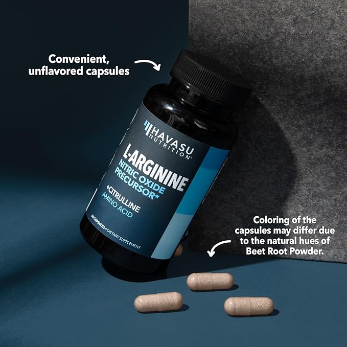HAVASU NUTRITION Horny Goat Weed Capsules (30 Servings) &amp L Arginine L Citrulline Supplement (30 Servings)