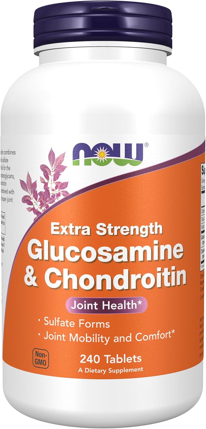 NOW Foods Supplements Glucosamine &amp Chondroitin Extra Strength Sulfate Forms 240 Tablets