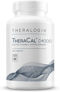 Theralogix TheraCal D4000 - Bone Health Support Supplement with Calcium Magnesium Vitamin D3 Vitamin K2 &amp Boron* - 90-Day Supply - NSF Certified - 360 Tablets