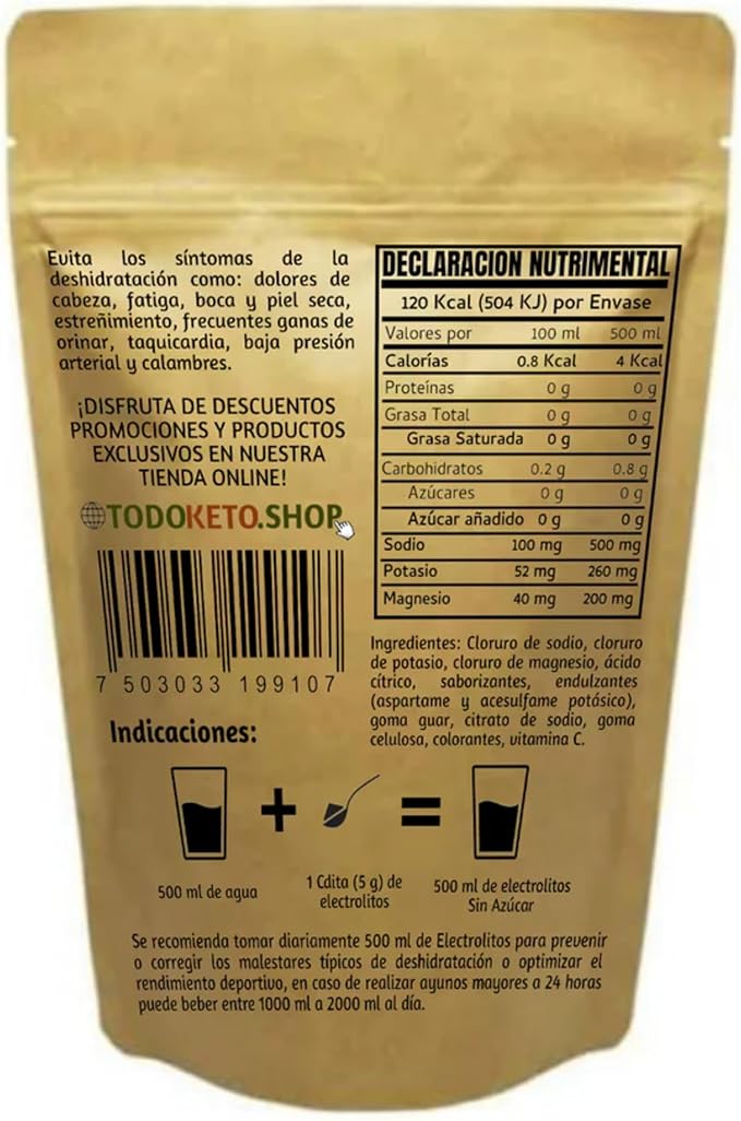 TODO Keto Electrolyte Powder Drink Mix Tamarind Flavor Sodium Potassium Magnesium Blend Keto-Friendly Hydration Support Sugar-Free Electrolytes 150g Resealable Pouch (Makes Up to 30 Drinks)
