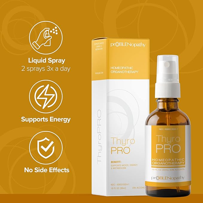 Thyroid Hormone Supplement Spray Men and Women 1 Fl oz (30 ml) - Natural Thyroid Support for Energy - Metabolism Immunity and Wellness - Liquid Formula for Fast Absorption