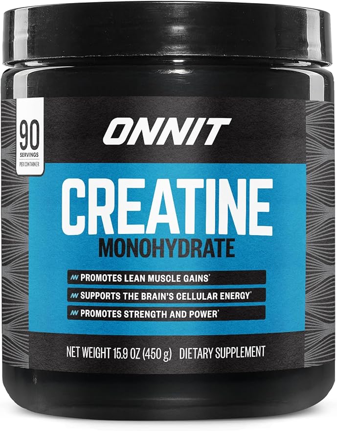 ONNIT Creatine Monohydrate Powder – Unflavored 90-Serving Value Size – Supports Strength Lean Muscle and Brain Energy† – Keto Friendly No Fillers 90 Servings 15.29 oz