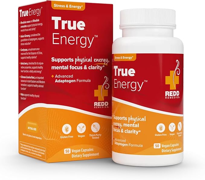 Redd Remedies True Energy Supports Energy Production and Stamina 50 Vegan Capsules