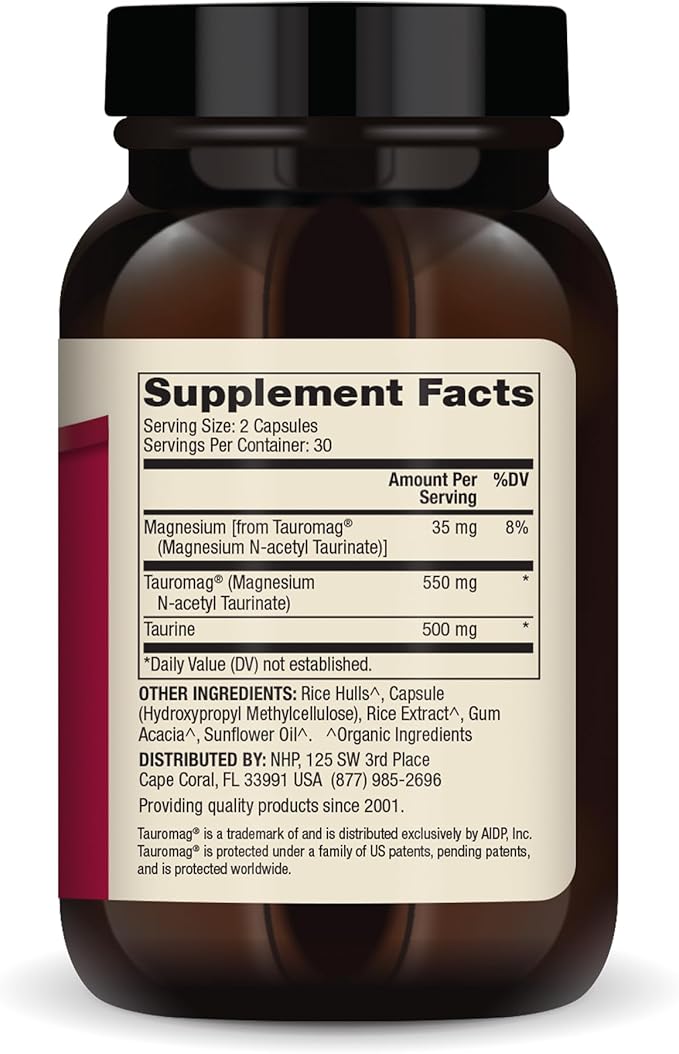 Dr. Mercola Taurine Advanced 500 mg Taurine Per Serving Dietary Supplement Supports Muscle Function Non-GMO - 30 Servings (60 Capsules)