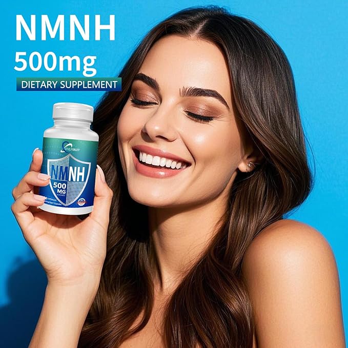New NMNH 500mg Per Serving (Dihydronicotinamide Mononucleotide) NAD 𝐒𝐮𝐩𝐩𝐥𝐞𝐦𝐞𝐧𝐭𝐬 Pure Organic More Effective Than NMN for Anti-Aging Energy Immunity Focus - 60 Count