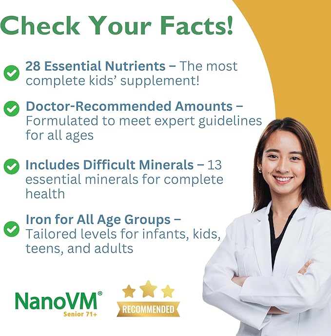 Senior 71+ Allergen-Free Vitamin Supplements Unflavored Multivitamin Powder with 14 Vitamins &amp 13 Minerals Low-Carbohydrate Mineral Supplements 275g - Solace Nutrition