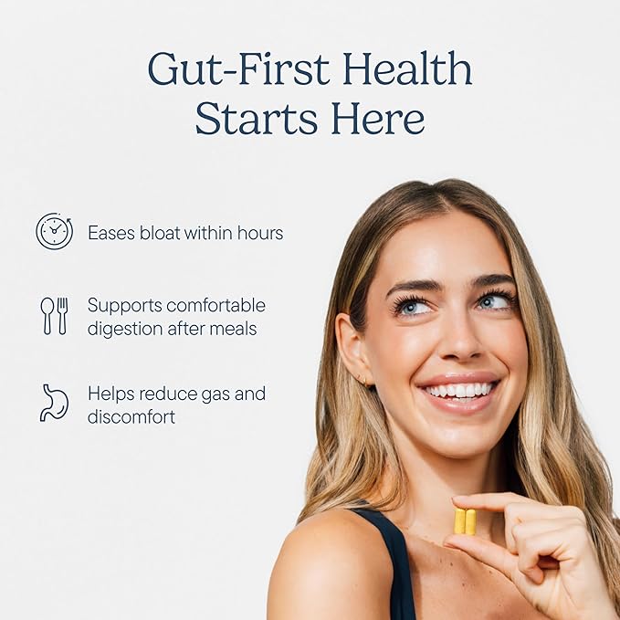 Zenwise Health No Bloat Digestive Enzymes for Gut Health Gas &amp Bloating Relief - Multi Enzymes Digestion Supplement with Probiotics Ginger Turmeric Dandelion &amp Lactase - Men &amp Women - 1