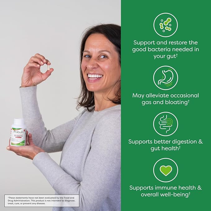 Probulin Colon Support Probiotic Supplement Daily Gut Digestive and Immune Health Probiotics Capsules for Men and Women 20 Billion CFU Vegan 90 Count Bottle