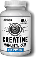 Ekkovision Creatine Monohydrate Capsules Micronized Unflavored Creatine Supplement for Men &amp Women Pre Workout &amp Post Workout Support Easy-to-Swallow 800 Capsules 200 Servings