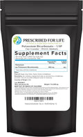 Prescribed for Life Potassium Bicarbonate Powder Pure USP &amp Food Grade Potassium Bicarbonate for Plants Winemaking &amp Baking Crystalline Powder 39% K (1lb)