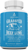 Ancestral Supplements Grass Fed Beef Lung Supplement with Liver 500mg Lung and Liver Supplement Supports Lung Respiratory Vascular and Circulatory Health Non-GMO 180 Capsules