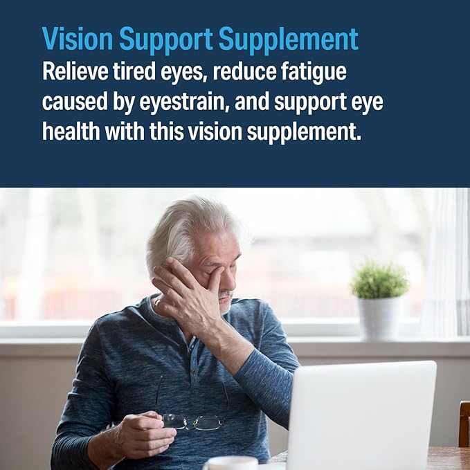 Advanced Bionutritionals – Advanced Vision Formula Supplement Healthy Vision Eye Function Support Eye Vitamins Lutein Zeaxanthin Vitamin A C Zinc Gluten Free Dairy Free Vegan (60 Tablets)