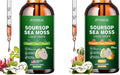 2 Flavors Unflavored &amp Pineapple丨 Soursop Graviola with Sea Moss Liquid Drops 7-in-1 Soursop Bitters Liquid for Digestive Antioxidant Cell Support &amp Regeneration