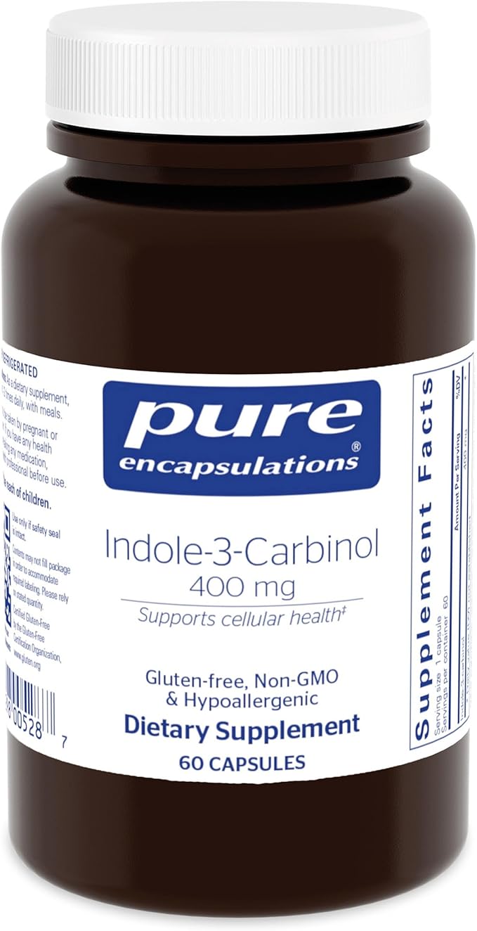 Pure Encapsulations Indole-3-Carbinol 400 mg | Supports Healthy Breast and Cervical Cell Function | 60 Capsules