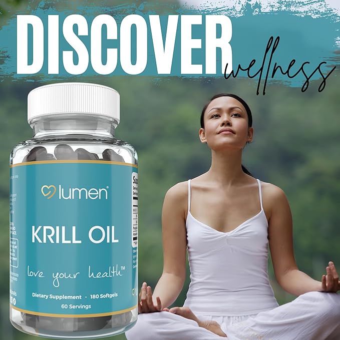 Lumen Naturals Krill Oil for Women – with EPA DHA &amp Phospholipids – 180 Softgels – 60 Servings – Non-GMO Gluten-Free and Made for Daily Wellness Support (180 Count (Pack of 1))