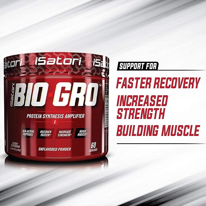 iSatori Bio-GRO Protein Synthesis Amplifier - Unflavored (60 Servings) &amp iSatori Amino-GRO BCAA Powder - Frosted Lemonade (30 Servings)