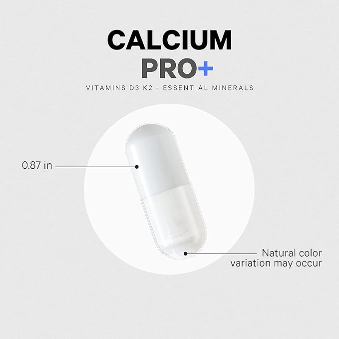 Codeage Calcium 250mg Supplement Vitamin D3 Magnesium Zinc Copper Boron Vitamin K2-2-Month Supply - Elemental &amp High Calcium Vitamins Pills Non-GMO - 120 Capsules
