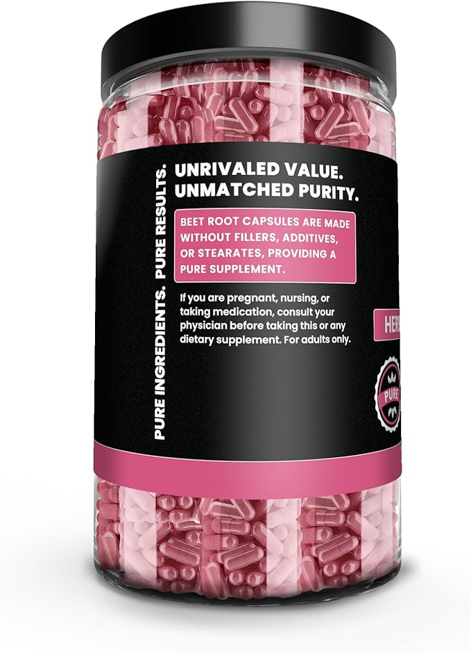 PURE ORIGINAL INGREDIENTS Beet Root (730 Capsules) No Magnesium Or Rice Fillers Always Pure Lab Verified