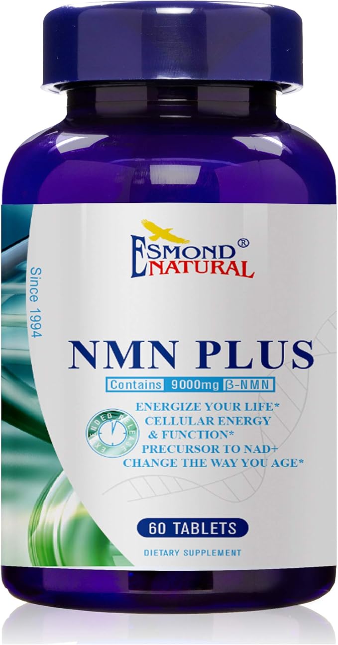 (3 Pack) Esmond Natural: NMN Plus (Changes The Way You Age 300mg NMN+30mg Trans Resveratrol Total 9000mg Beta-NMN) GMP Natural Product Assn Certified Made in USA - 330mg 180 Tablets