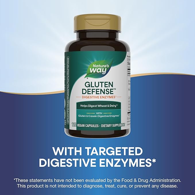 Enzymatic Therapy Gluten Defense Gluten &amp Casein Targeted Digestive Enyzmes 120 VCaps (Packaging May Vary) (Pack of 2)