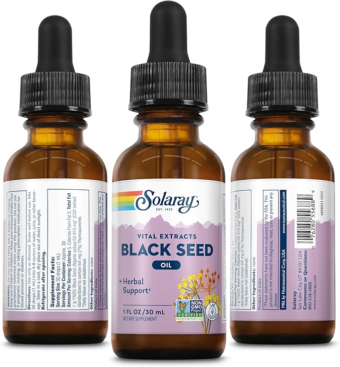 Solaray Black Seed 7% Thymoquinone 1 Fl Oz