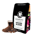 Genius Bean House Blend Mushroom Coffee Medium Roast Ground Coffee with Lion's Mane Chaga Reishi Cordyceps L-Theanine Organic Fair-Trade Beans 8 oz