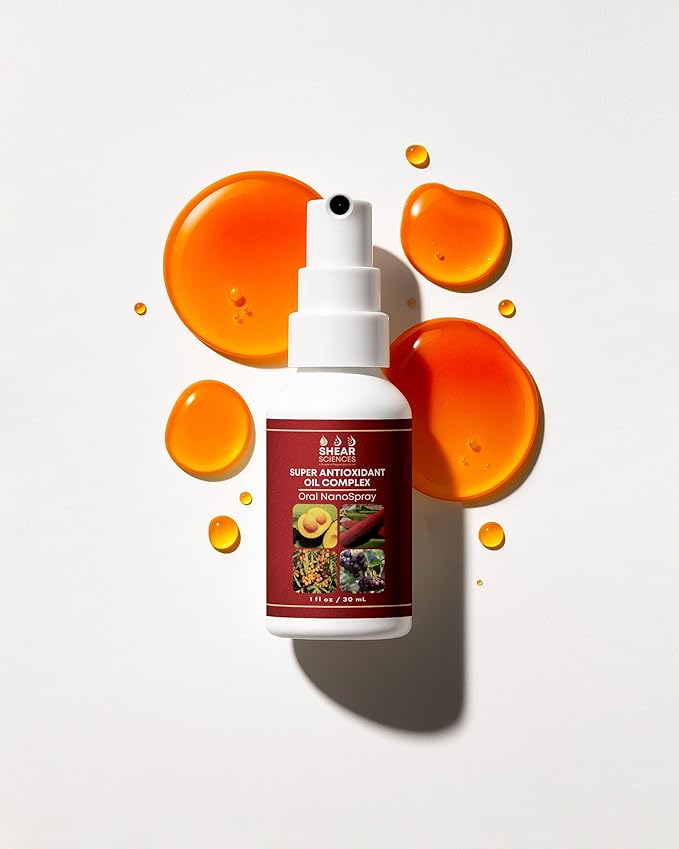 Super Antioxidant Oil Complex Oral NanoSpray – Nanoemulsified Natural Super Oils with Vitamins A C D3 E Omega 3 6 9 &amp CoQ10 – All In One Natural Vitamin – Strawberry Flavor 30ml
