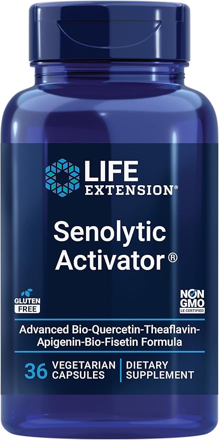 Life Extension Senolytic Activator with Quercetin &amp Fisetin - For Immune Support Anti-Aging &amp Longevity - 36 Vegetarian Capsules &amp 30 Vegetarian Capsules of Bio-Fisetin for Cellular Healt
