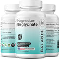 Balancebreens Magnesium Glycinate 200mg - Magnesium Bisglycinate Chelated Supplements for High Absorption - Non GMO and Gluten Free Gentle on Stomach for Restful Sleep and Muscle Support 120 Count