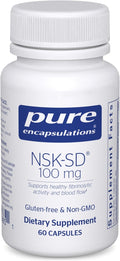 Pure Encapsulations NSK-SD - 100 mg Nattokinase - for Normal Blood Circulation - Supports Fibrinolytic Activity* - Gluten Free &amp Non-GMO - 60 Capsules