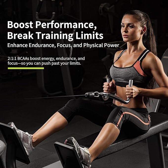 Amino Acid Supports Muscle Recovery and Lean Muscle Growth Enhances Energy and Endurance Contains Essential Amino Acids and BCAAs 90 Capsules (1 Bottle)