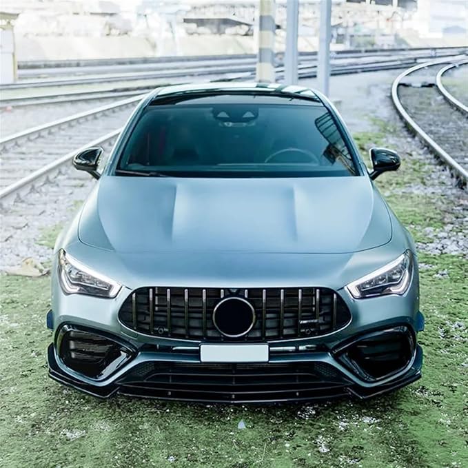 Kiyah Front Bumper Lip Car Splitter Diffuser Lip Body Kit Spoiler Compatible for Benz CLA Class C118 CLA45 AMG 2020 (Color : Carbon Look)