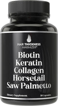 Biotin (5000mcg) Keratin Collagen Horsetail Saw Palmetto – 5-in-1 Hair Growth Supplement &amp Vitamins for Women &amp Men DHT Blocker Capsules for Thinning - Hair Growth Vitamins
