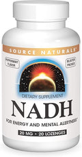 Source Naturals NADH 20mg Boost Energy and Mental Alertness* - 20 Lozenges