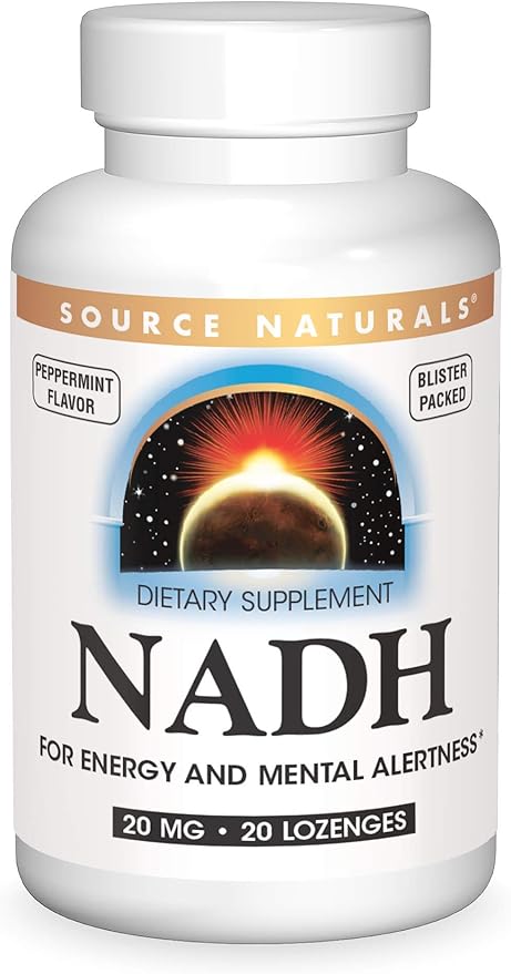 Source Naturals NADH 20mg Boost Energy and Mental Alertness* - 20 Lozenges
