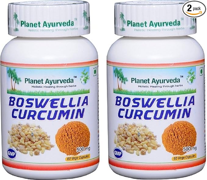 Planet Ayurveda Boswellia Curcumin - 2 Bottles (Each 60 Capsules 500mg) in USA