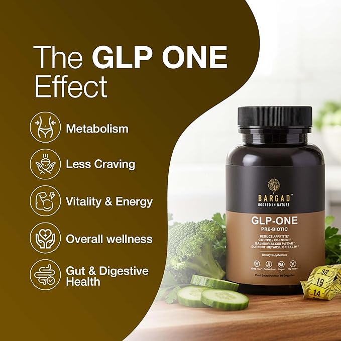 Bargad GLP-ONE Supplement Support GLP Active Natural Formula Support Natural GLP-one Levels and Promote Gut Health