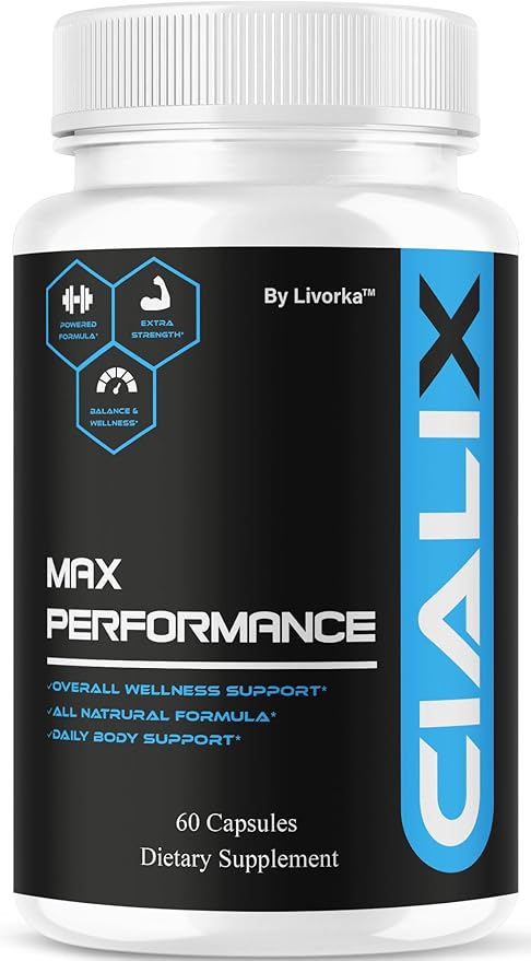 Cialix Pills for Men Official Cialix Premium Advanced Formula Supplement Capsules - Maximum Strength Natural Cialix Vitamin Support for Overall Health &amp Wellness 60 Capsules for 1 Month