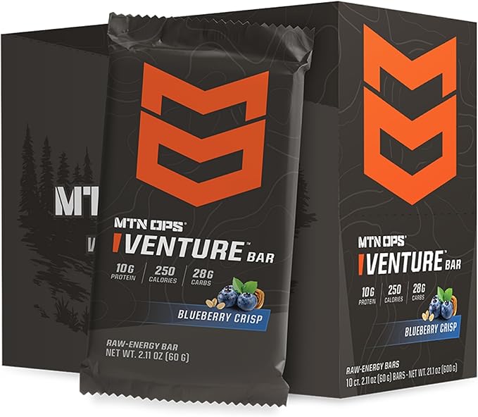 MTN OPS Solitude Altitude Support &amp Venture Bars Blueberry Crisp Bundle – Altitude Sickness Support Supplement + Energy Bars for Hiking Trekking Backpacking &amp Mountain Adventures