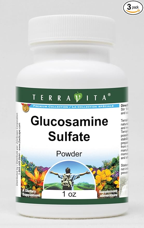 Terravita Glucosamine Sulfate Powder (1 oz ZIN: 511797) - 3 Pack