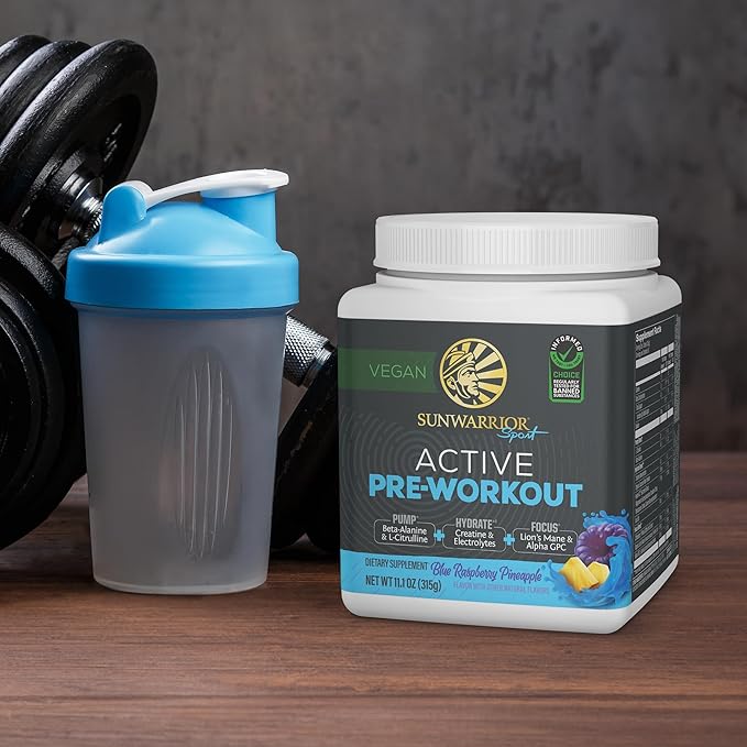 Active Preworkout Hydration Blend &amp Creatine Monohydrate Powder Set | Bundle &amp Save | Non-GMO Soy Dairy Filler &amp Gluten Free (60 Servings Unflavored Creatine 30 Servings Blue Raspberry Pr