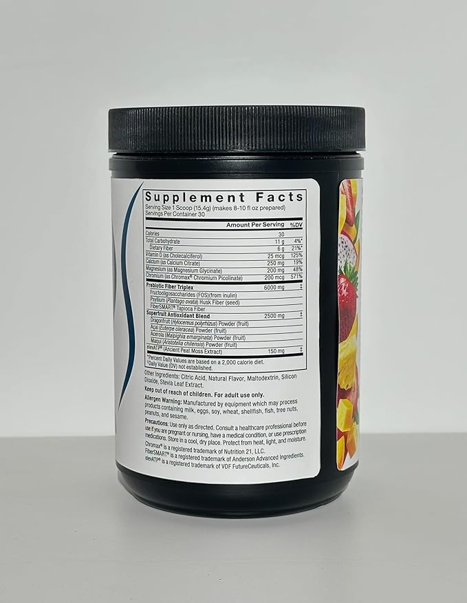 Force Factor Diet Aid Powder Metabolism Booster &amp Diet Support Supplement for Lean Body Mass with 15x More Absorbable Chromium Refreshing &amp Delicious Tropical Fruit 30 Servings