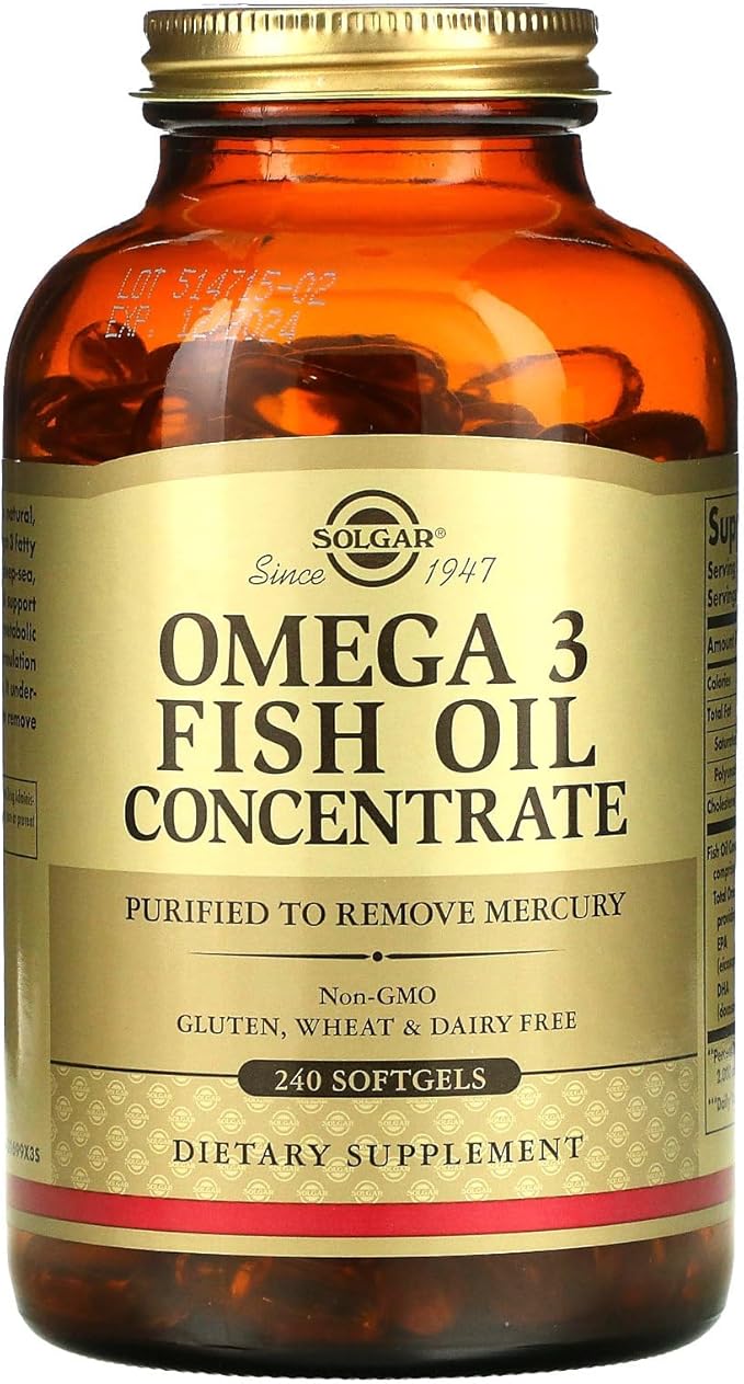 Solgar Omega-3 Fish Oil Concentrate 240 Softgels