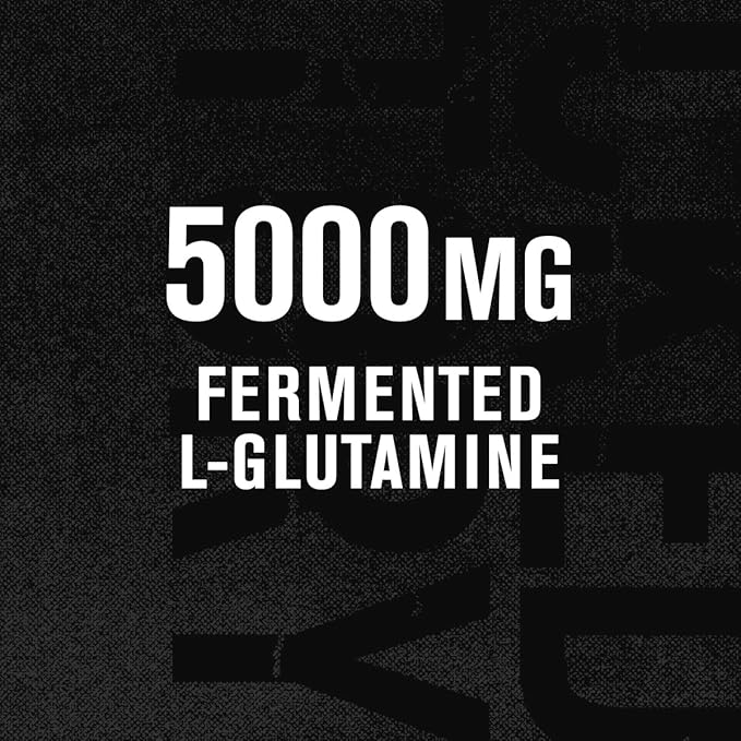Jacked Factory L-Glutamine Powder 100 Servings - Vegan Fermented L Glutamine Supplement for Post Workout Muscle Recovery Immunity Digestive Health | No Artificial Filler - Unflavored