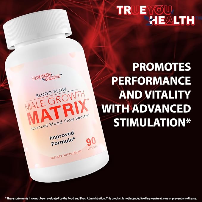Male Growth Matrix Pro - Our Best Max Blood Flow Circulation Supplement for Men - Advanced Blood Flow Circulation Booster Supplement - Gingko Biloba Blood Flow Booster for Mens Growth Matrix for Men
