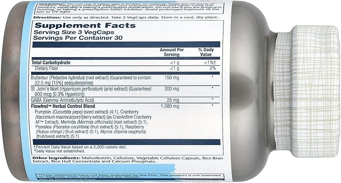 SOLARAY Continence Max w/Flowtrol Veg Cap (Carton) | 90ct