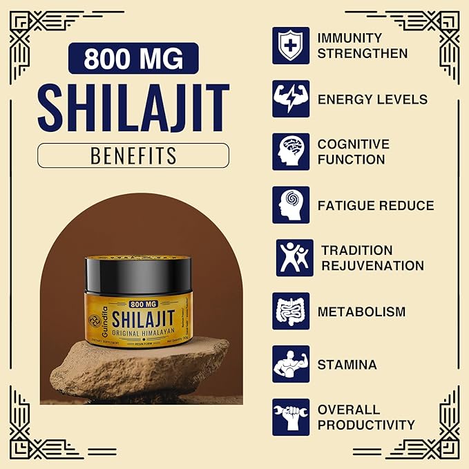 800mg Shilajit Supplement-Shilajit Pure Himalayan Organic Shilajit Resin with Maximum PotencyOriginal from Himalayan with 85+Trace Minerals &amp Fulvic Acid for Focus &amp EnergyImmunity2 Packs